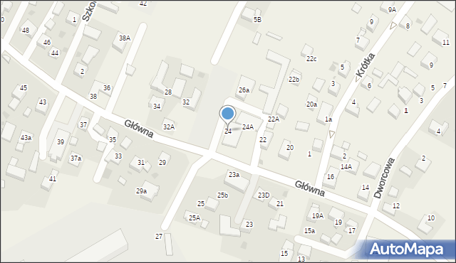 Jejkowice, Główna, 24, mapa Jejkowice