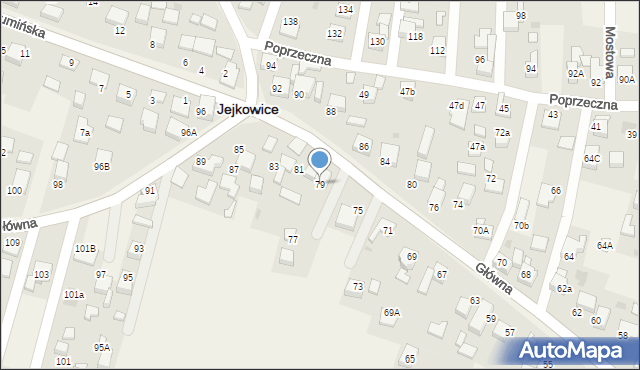 Jejkowice, Główna, 79, mapa Jejkowice