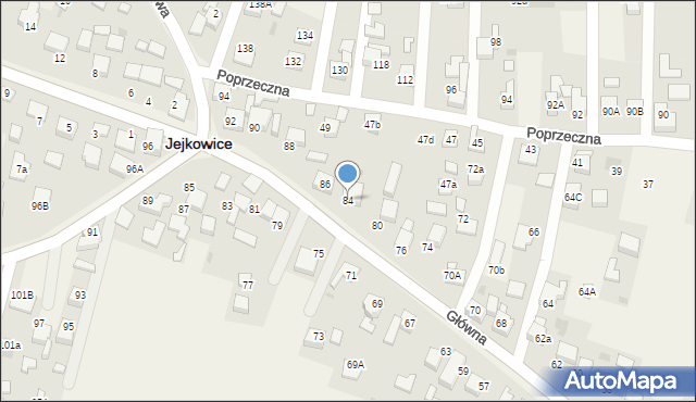 Jejkowice, Główna, 84, mapa Jejkowice