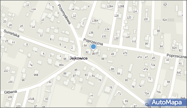 Jejkowice, Główna, 90, mapa Jejkowice