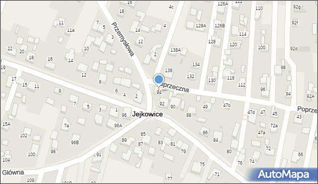 Jejkowice, Główna, 94, mapa Jejkowice