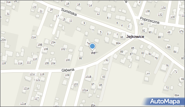 Jejkowice, Główna, 96B, mapa Jejkowice