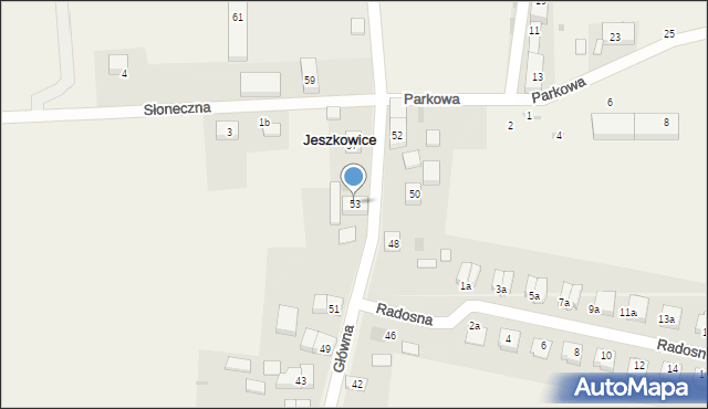 Jeszkowice, Główna, 53, mapa Jeszkowice