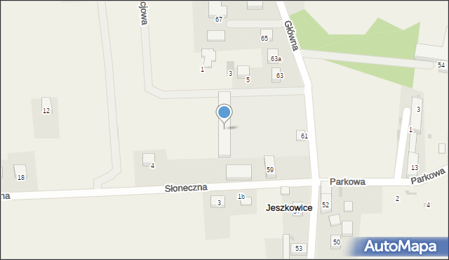 Jeszkowice, Główna, 61, mapa Jeszkowice