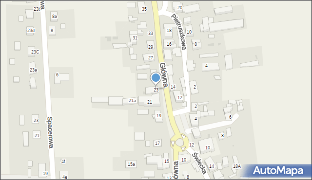 Jeżewo, Główna, 23, mapa Jeżewo