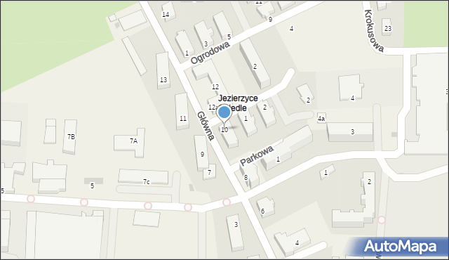 Jezierzyce, Główna, 10, mapa Jezierzyce