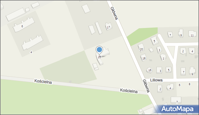 Jezierzyce, Główna, 15, mapa Jezierzyce