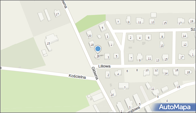 Jezierzyce, Główna, 16, mapa Jezierzyce