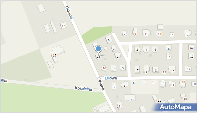 Jezierzyce, Główna, 18, mapa Jezierzyce