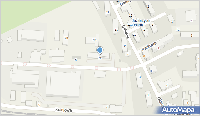 Jezierzyce, Główna, 7c, mapa Jezierzyce