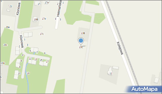Jeziórko, Główna, 13C, mapa Jeziórko