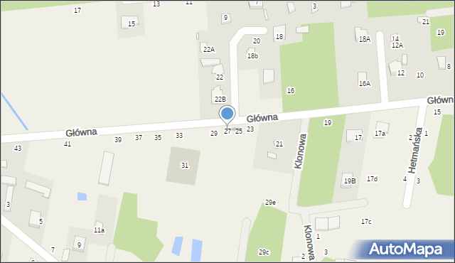 Jeziórko, Główna, 27, mapa Jeziórko