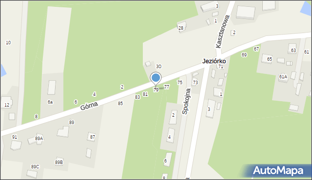 Jeziórko, Główna, 79, mapa Jeziórko