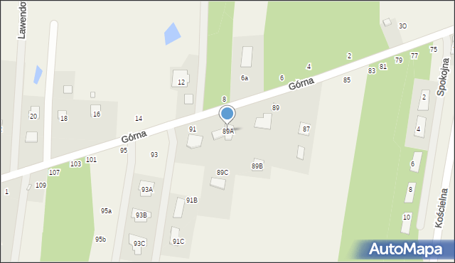 Jeziórko, Główna, 89A, mapa Jeziórko