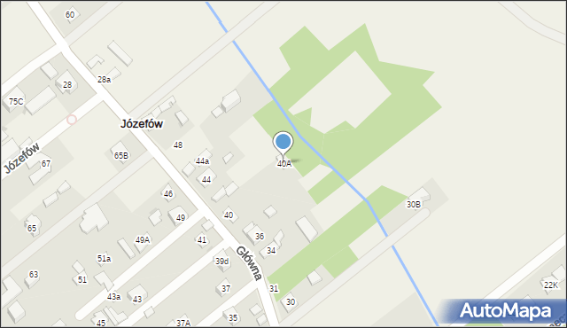 Józefów, Główna, 40A, mapa Józefów