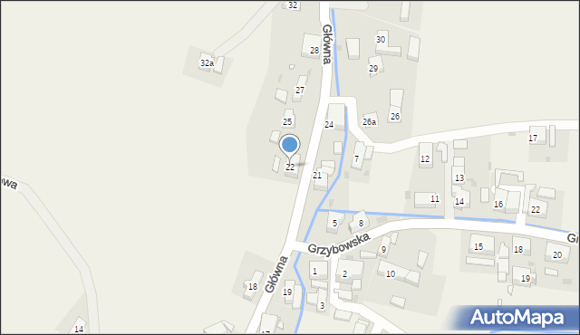 Jugów, Główna, 22, mapa Jugów