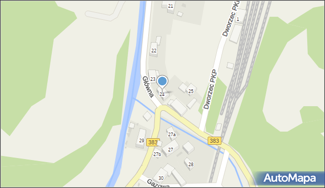 Jugowice, Główna, 24, mapa Jugowice