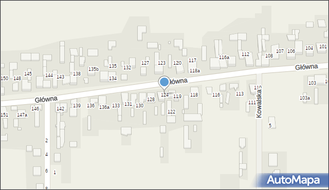 Kalej, Główna, 124, mapa Kalej