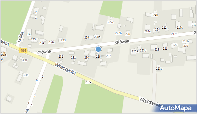 Kalej, Główna, 228, mapa Kalej