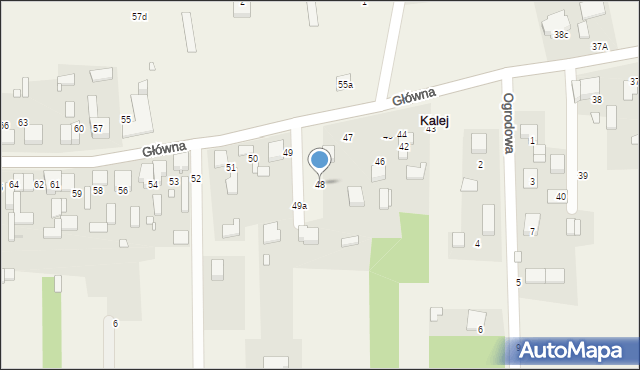 Kalej, Główna, 48, mapa Kalej