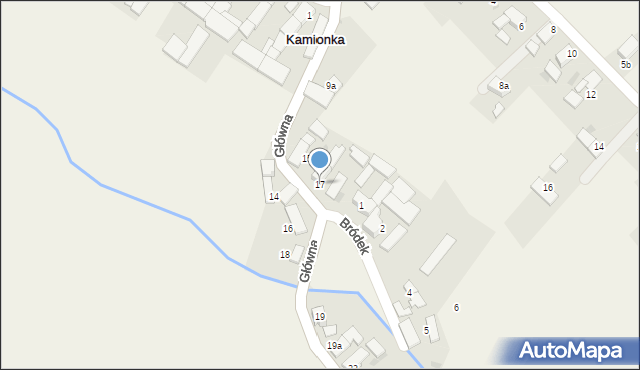 Kamionka, Główna, 17, mapa Kamionka