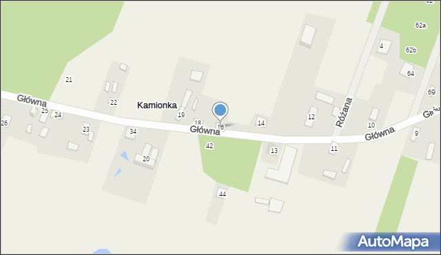 Kamionka, Główna, 16, mapa Kamionka