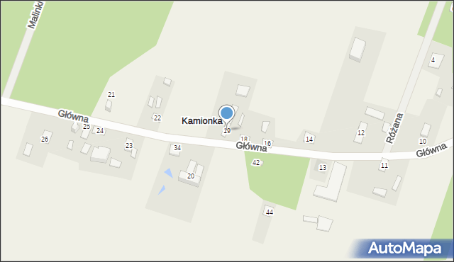 Kamionka, Główna, 19, mapa Kamionka