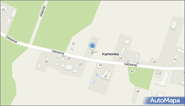 Kamionka, Główna, 22, mapa Kamionka