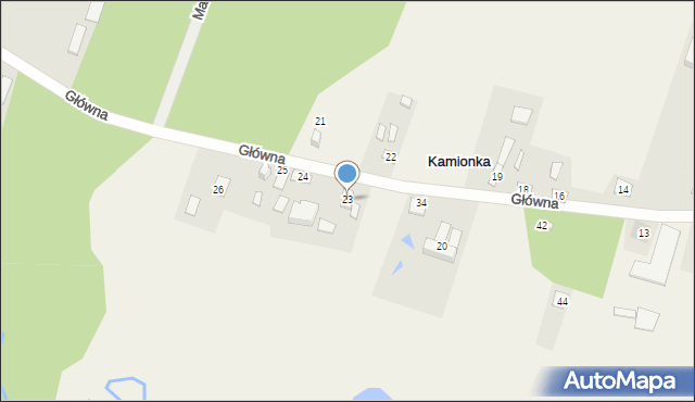 Kamionka, Główna, 23, mapa Kamionka