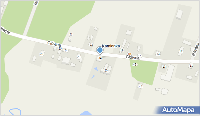 Kamionka, Główna, 34, mapa Kamionka