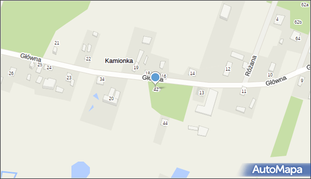 Kamionka, Główna, 42, mapa Kamionka