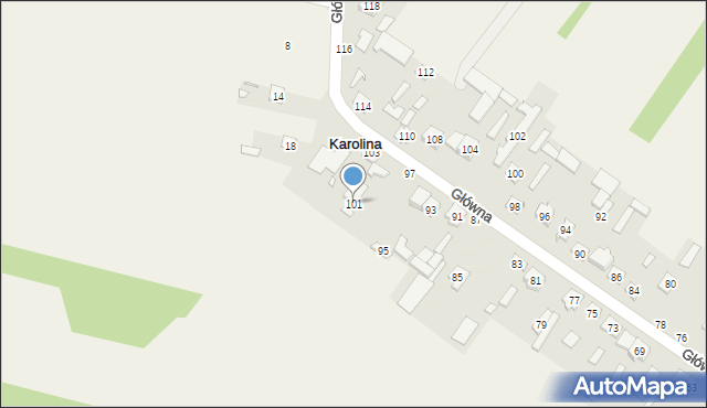 Karolina, Główna, 101, mapa Karolina