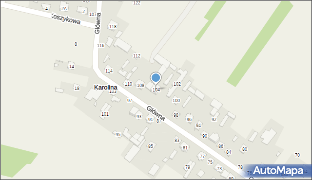 Karolina, Główna, 104, mapa Karolina