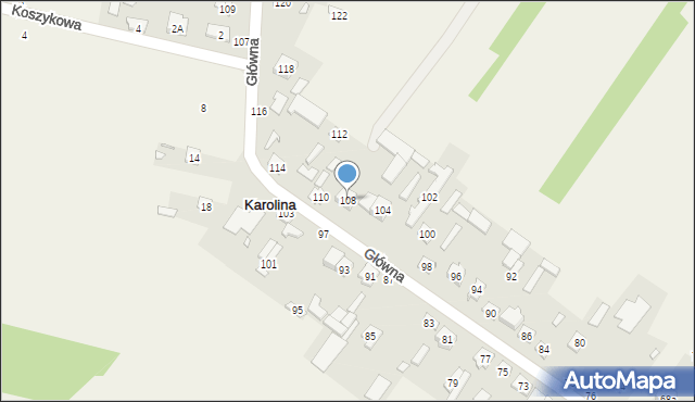 Karolina, Główna, 108, mapa Karolina