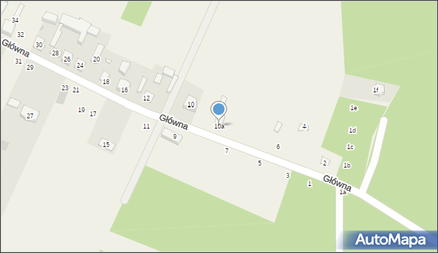 Karolinów, Główna, 10a, mapa Karolinów