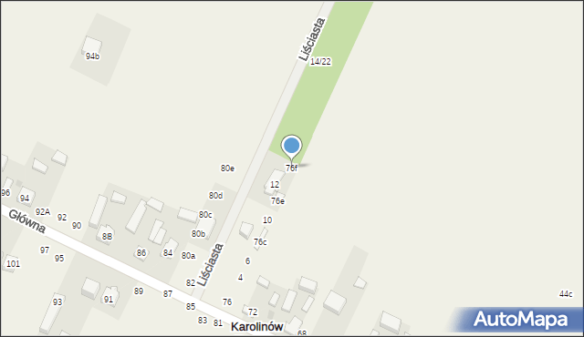 Karolinów, Główna, 76f, mapa Karolinów