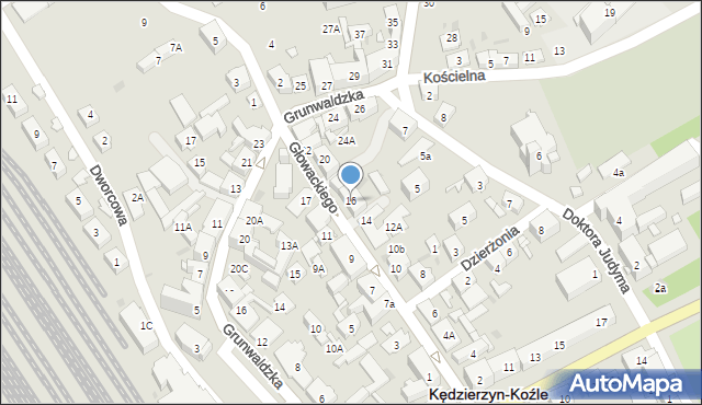 Kędzierzyn-Koźle, Głowackiego Aleksandra, 16, mapa Kędzierzyna-Koźle
