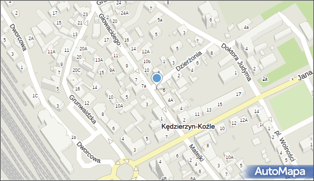 Kędzierzyn-Koźle, Głowackiego Aleksandra, 6a, mapa Kędzierzyna-Koźle