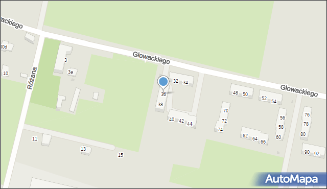 Kietrz, Głowackiego, 36, mapa Kietrz