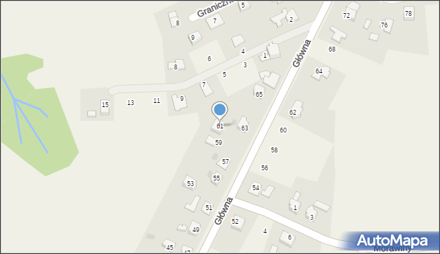 Kisielów, Główna, 61, mapa Kisielów