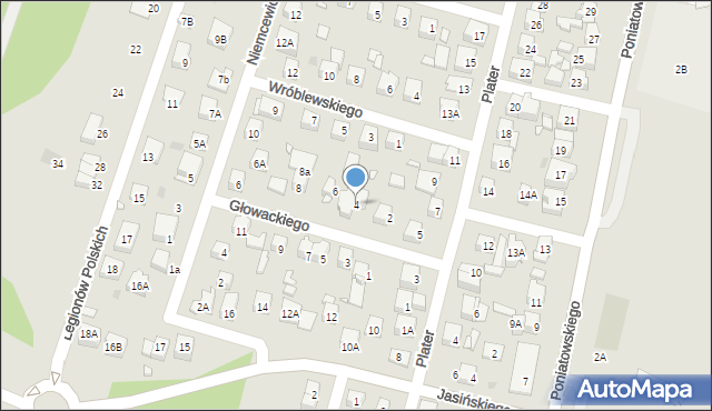 Kobyłka, Głowackiego Bartosza, 4, mapa Kobyłka