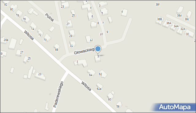 Kobylnica, Głowackiego Bartosza, 3, mapa Kobylnica