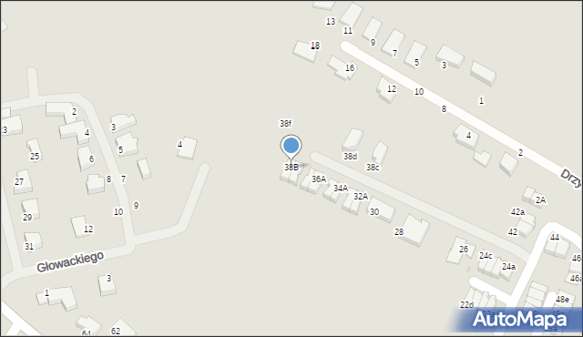Kobylnica, Głowackiego Bartosza, 38B, mapa Kobylnica