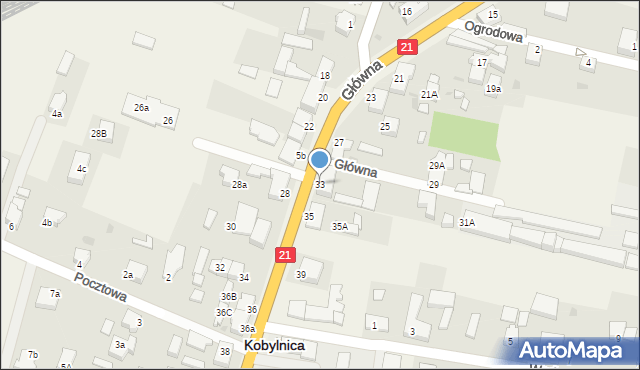 Kobylnica, Główna, 33, mapa Kobylnica