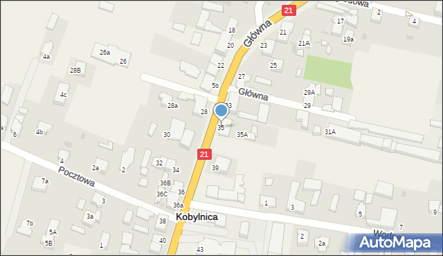 Kobylnica, Główna, 35, mapa Kobylnica