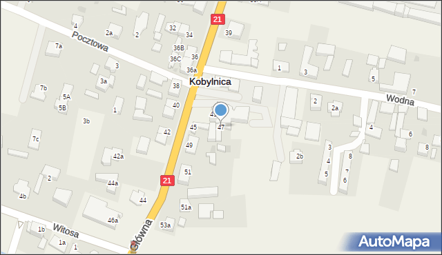 Kobylnica, Główna, 47, mapa Kobylnica