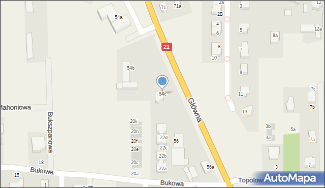 Kobylnica, Główna, 54c, mapa Kobylnica