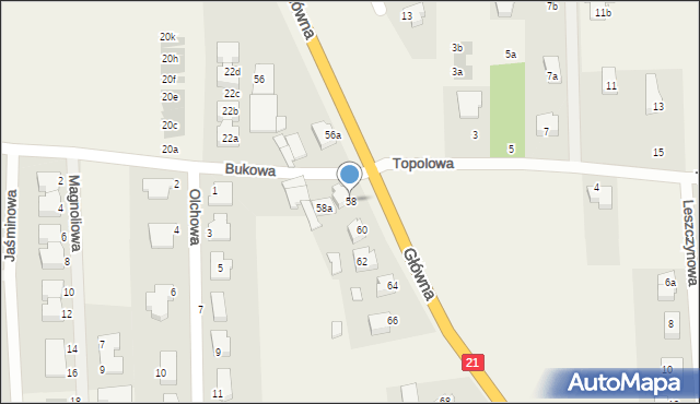 Kobylnica, Główna, 58, mapa Kobylnica