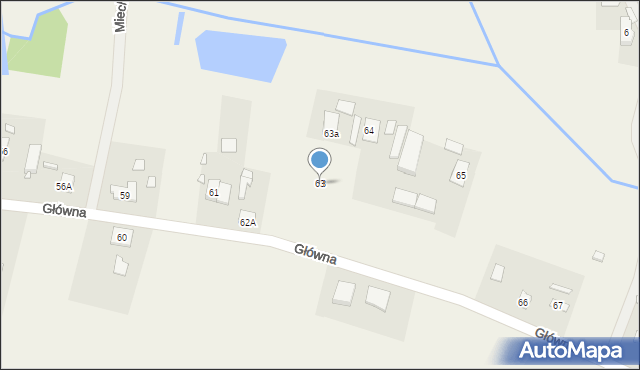 Komorzno, Główna, 63, mapa Komorzno