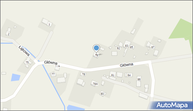 Komorzno, Główna, 79, mapa Komorzno